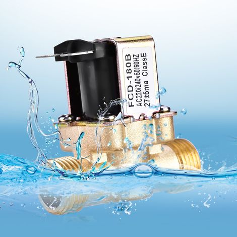 1/2" AC 220V Normalerweise geschlossenes elektrisches Magnetventil aus Messing zur Wassersteuerung (1/5)