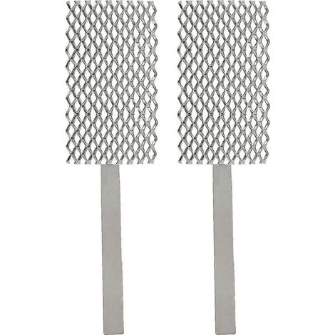 Set of 2 anodes in titanium platinum-plated in mesh 6 x 15 cm for plating of jewelry in rhodium