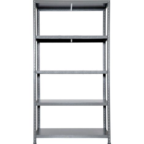 Scaffale in Metallo 5 Ripiani 100x40x187 cm Ettore Grigio Martellato (1/4)