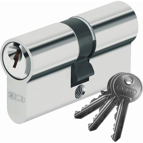 Cylindre de porte ABUS E50 30x30 Barillet de serrure double entrée 3 cles (1/2)