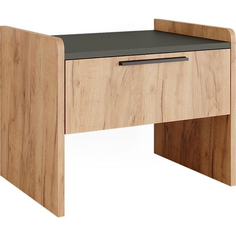 Banquette de salle à manger Roman, Chêne doré/anthracite, 53.5x41.1cm avec 1 tiroir, Vicco (1/5)