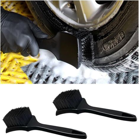 2 pezzi spazzole per la pulizia dei cerchi delle auto, spazzola per la cura dei cerchi degli pneumatici delle auto, strumento per il lavaggio delle spazzole dei pneumatici per auto, cura dei cerchi pe