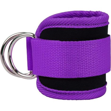 Set mit 2 Knöchelmanschetten für Kabelzugmaschinen - Verstellbare Armbänder für Bein- und Gesäßübungen (rot) (1/5)