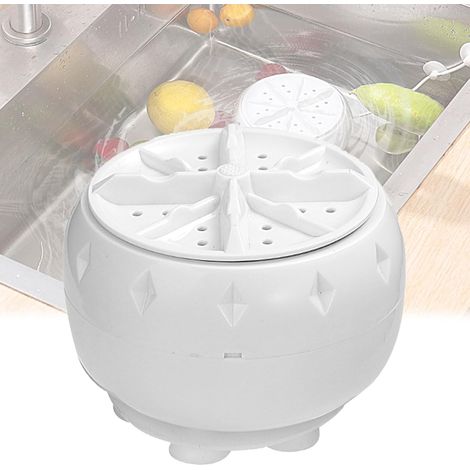 Lave-fruits et légumes sans effort, lave-plan de travail compact, rinçage par circulation d'eau pour les baies, les légumes et la viande, silencieux, portable, idéal pour les appartements, les caravan (1/5)