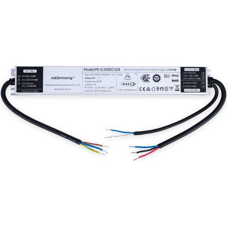 Alimentation LED dimmable DALI DT8 - 24V DC - 4.17A - 100W (1/4)