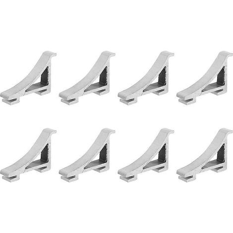 Aluminium-Befestigungsclips für Kühlschrankablagen – 4,00 x 2,50 x 0,90 cm – Silber (1/4)