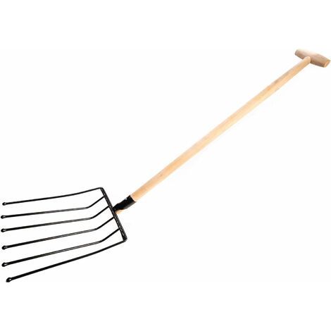 Heuforke Fourchette à 6 dents 130 cm avec manche en métal-NANOTEH (1/5)