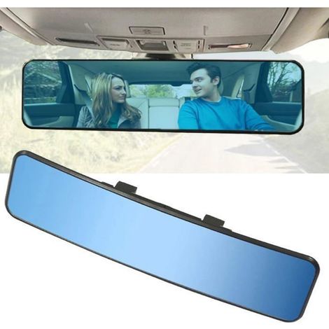 Rétroviseur, 300 mm, antireflet, convexe, panoramique, à clipser sur rétroviseur de voiture (300 x 72 mm) (1/4)
