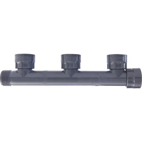 Raccordo collettore per irrigazione rain manifold pvc 3 vie, con ghiera. rai 145.3000000