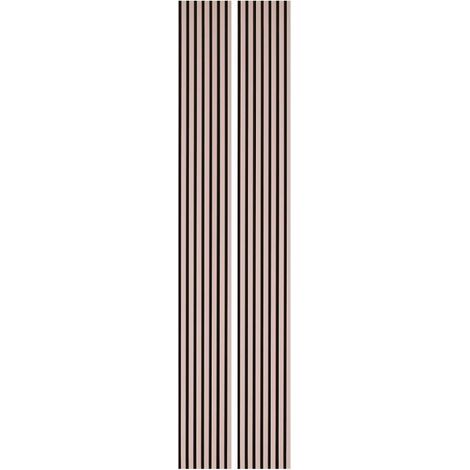 Lot de 2 Panneaux tasseaux bois 250 x 30 x 1,9 cm - rose pastel/feutrine noir - 1,5m² (1/5)