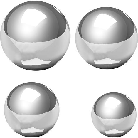 4er Set Gartenkugeln 1 5 2 48 3 15 3 94 Edelstahl glänzend