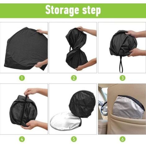 Pare-Soleil Voiture - Pliable - Pour Pare-Brise Avant - Protection Contre la Chaleur et les Rayons UV - 1 Pièce (1/5)