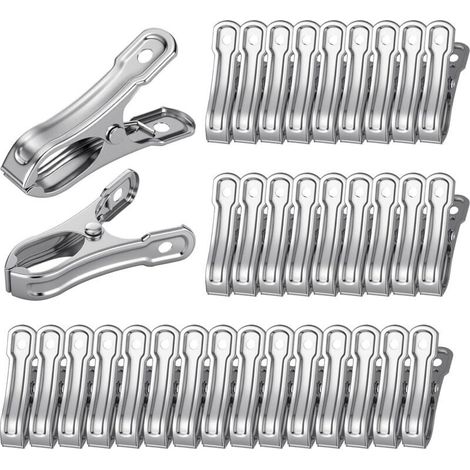 35pcs Clips de Film, Pinces de Jardin en Acier Inoxydable pour Serre, Clips de Fixation Solide aux Intempéries Arceaux de Jardin pour Tissu d'Ombrage, Couverture Végétale Serre (1/5)