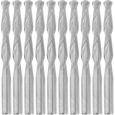 10-teiliges CNC-Spiralfräser-Set aus Wolframkarbid für Holz, Acryl und PVC, 3,175 mm