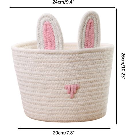 boîte de rangement-Panier de rangement portable avec oreilles de lapin (1/3)