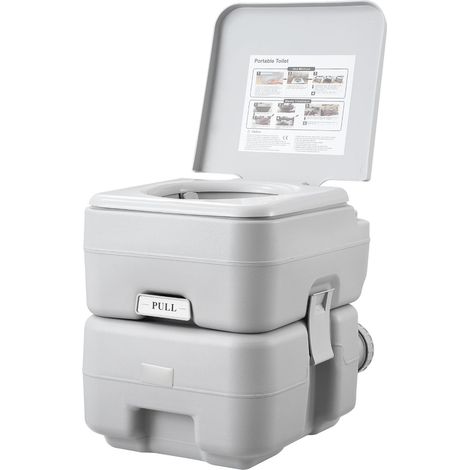 Toilettes Portables 20,1L avec Chasse d'Eau pour Camping et Voyage, Sac de Transport Inclus (1/5)