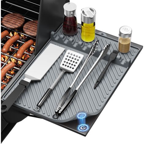 Filiyano-Lot de 2 tapis de cuisson magnétiques en silicone pour Blackstone, tapis de protection contre la chaleur pour ustensiles avec couvercle (1/5)