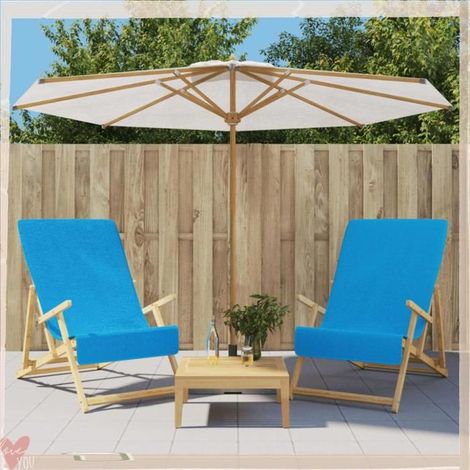 362679 Serviettes de plage 2 pcs turquoise 60x135 cm tissu 400 GSM (1/5)