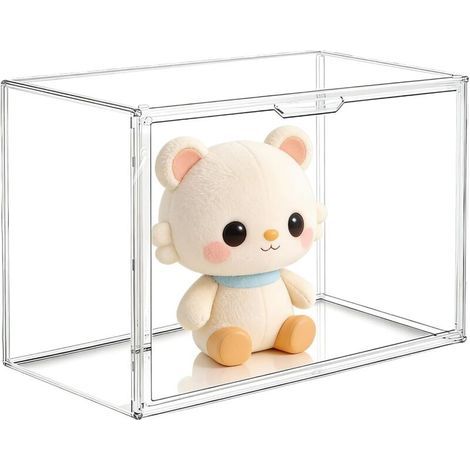 Large Transparent Acrylic Display Case, 362722cm Storage Boxes with Magnetic Closure, Stackable and Dustproof Display Case for Helmets, Figurines, Books, Cosmetics, Shoes, Bags (1/5)