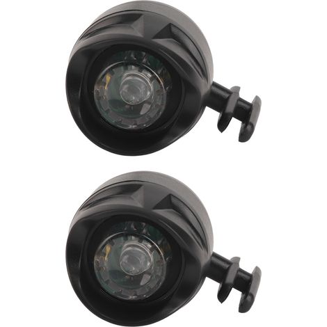 Lot de 2 mini lampes de chaussure pour sports de plein air, randonnée, camping, pile bouton intégrée, noires (1/5)