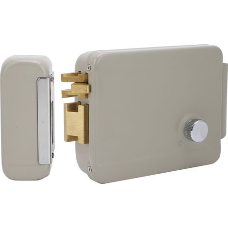 Serrure électrique 9-12 V à 2 fils avec contrôle de sécurité sensible pour porte d'entrée de maison (1/5)