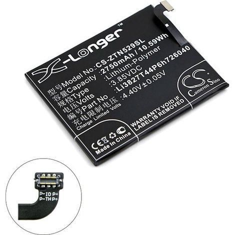 NX - Batterie téléphone, smartphone, GSM pour ZTE 3.85V 2750mAh - LI3827T44P6H726040 (1/3)