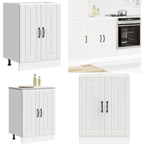 vidaXL Meuble de base de lavabo Lucca blanc bois d'ingénierie (1/5)