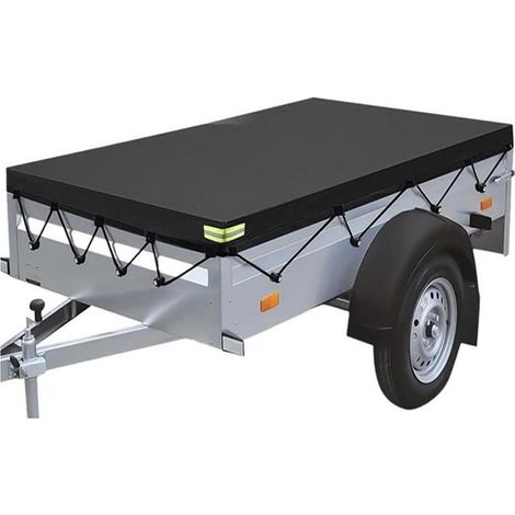Bâche pour Remorque 214×122×13 cm, Bache pour Remorque vec Corde de Bâche, Bâche Remorque pour la Plupart des Remorques de Voiture (1/5)