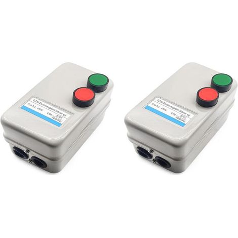 2 arrancadores magnéticos para motores eléctricos, arrancador magnético para motores trifásicos o monofásicos de 220 V y 4 kW, 5,5.