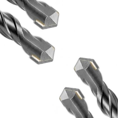 DIAMWOOD - Pack 4 Forets Béton SDS Plus - 2x D.8 mm et 2x D.10 mm - L. 210 mm - 2 Taillants Carbure - Compatible Tous Perforateurs SDS Plus - Béton Armé Pierre (1/5)
