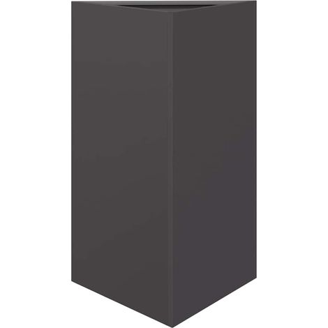 Maison Exclusive - Fioriera da Giardino Nera Triangolare 50x43x75 cm in Acciaio (1/5)