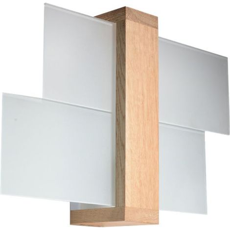 APPLIQUE MURALE ASTRO 1 E27 BOIS NATUREL LUMILO 00.163.77 (1/5)