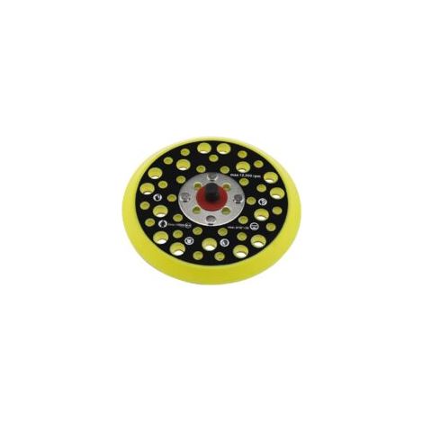 Piastra di supporto da 125 mm (5 pollici) compatibile con Mirka Ceros/Deros, 44 fori, morsetto per filo da 5/16", supporto con velcro per levigatrice, accessori per elettroutensili.