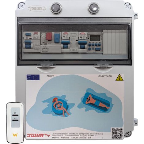 Cuadro eléctrico Piscinas Clorador 100W Control ON/Off (0,5CV)