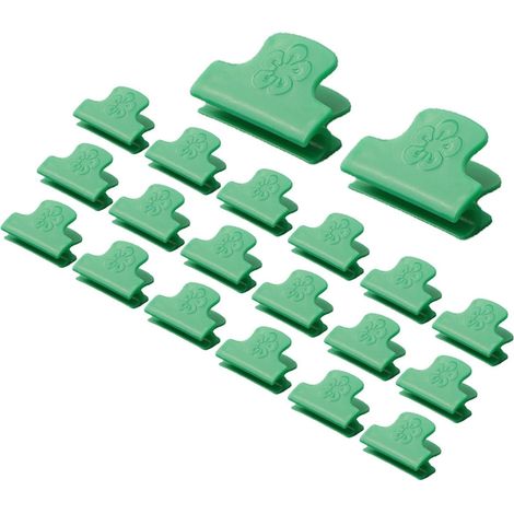 Lot de 20 clips en plastique pour filets de serre, compatibles avec des tubes ronds de 5 x 6 mm (1/4)