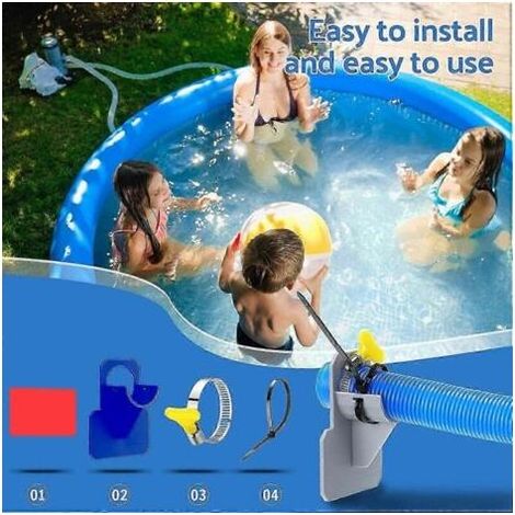 Supports de tuyaux de piscine 2 pièces, accessoires de piscine hors sol, tuyaux de piscine pour piscines hors sol, accessoire pour tuyaux affaissés (1/4)