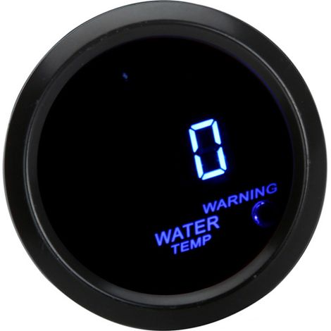Termómetro digital para coche con sensor, pantalla LCD de 52 mm (2 pulgadas), rango de temperatura de 40 a 120 °C, luz de advertencia, color negro. (1/5)
