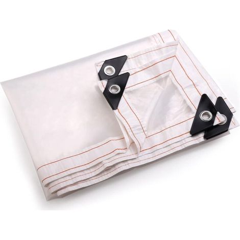 2 x 2,5 m Bâche transparente imperméable pour plantes Auvent Bâche résistante Bâche Bâche Bâche pour Camping Pêche Jardinage Clapier Toit Imperméable (1/5)