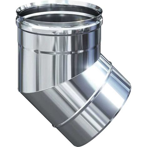 CURVA INOX 45° MONOPARETE Ø160 mm