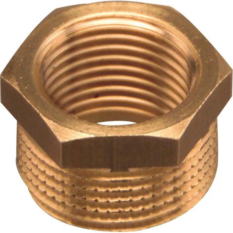 Reducción hexagonal MF FP Pattaroni F003  latón - 1/2"M x 3/8"F