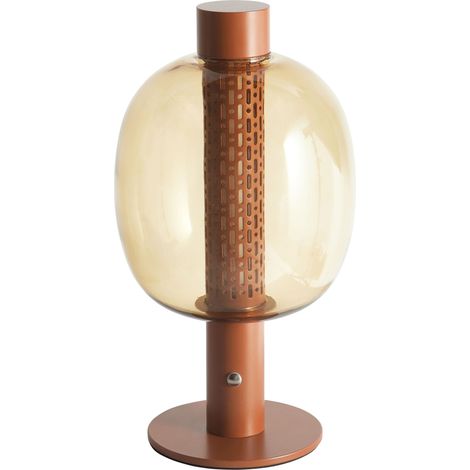 Wireless LED Table Lamp PULANGI with Dimmer Metal Brown