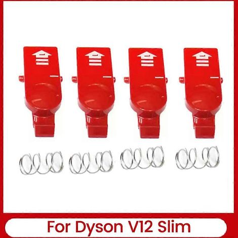 Bouton de verrouillage à clip pour aspirateur V12 Slim, pièce de rechange pour réservoir d'eau, bouton-pression avec ressort, lot de 4 (1/5)