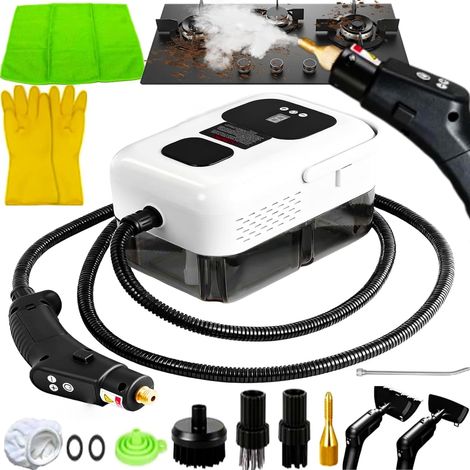 Nettoyeur Vapeur, 2500W 9 Vitesses Nettoyeur à Main Et Balai Vapeur, Nettoyeur Vapeur Haute Pression Professionnel pour Tous Les Meubles de Cuisine, Canapés, Sol, Salle de Bain, Carrelage (1/5)