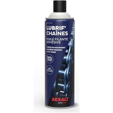 Huile Filante Adhésive Lubrif'chaines aérosol 650ml Aexalt