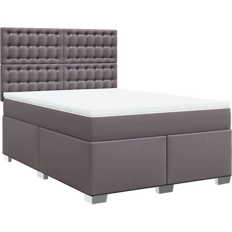Maison Exclusive - Boxspringbett mit Matratze Grau 140x200 cm Kun