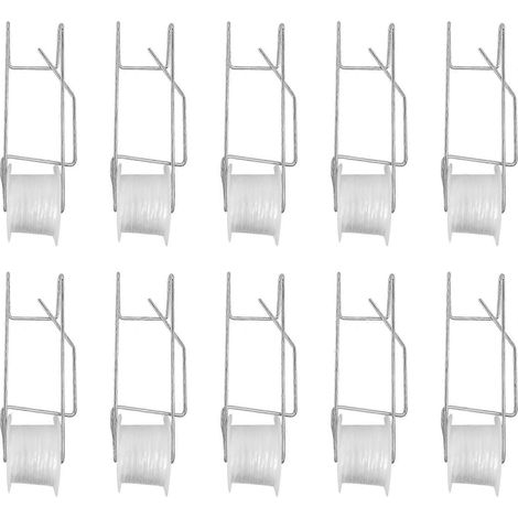 Lot de 10 crochets de support pour tomates, crochets enrouleurs pour treillis à tomates avec corde de support de 15 m pour plantes grimpantes (1/4)