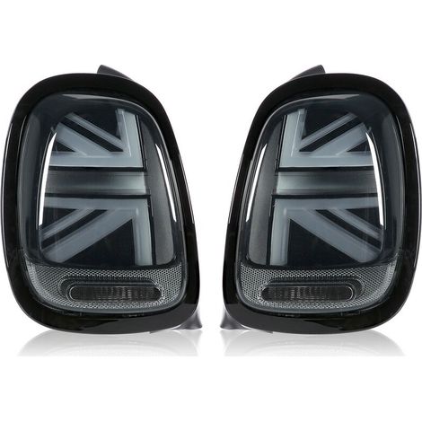 Jeffergarden VLAND Full LED pour feux arrière JCW Union Jack, lentille fumée avec clignotant séquentiel, adapté F55 F56 F57 2014 – 2020-DOU
