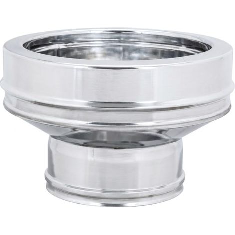 MAKA Aumento Canna Fumaria Doppia Parete 50 Inox Ø 200 a 250 mm (1/5)