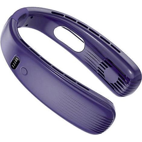Ventilateurs de cou sans pales, alimentés par USB, avec casque intégré, silencieux, pour les sports de plein air (voir photo). (1/4)