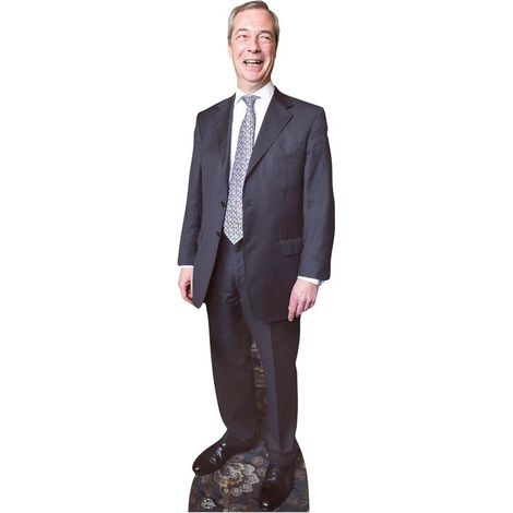 Figurine en carton Nigel Farage homme politique 181cm (1/4)